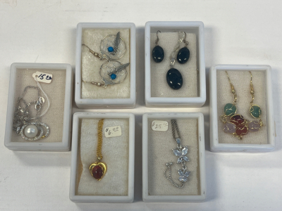 (5) Colorful Necklaces & (2) Pairs of Earrings