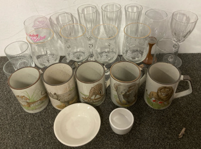 Wine Glasses, Coffee Cups, & Bowls