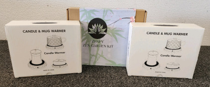 Zenfy Desktop Zen Garden Kit, (2) Candle/Mug Warmers
