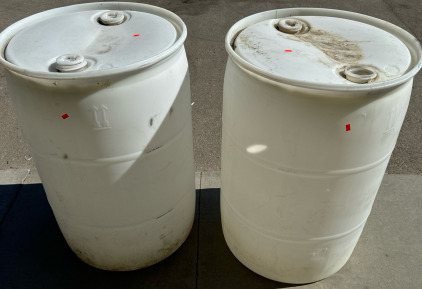 (2) 55-Gallon Water Barrels