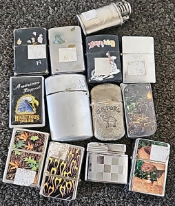 (13) Various Sized & Shaped Lighters
