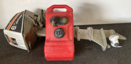 6 Johnson Boat Motor & Gasoline Fuel Tank