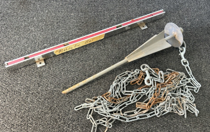 Dog Tie-Out Stake W/ Chain & Metallic Bar