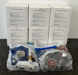 (6) Boxes of V Fold Mask, Particulate Respirator Mask, & Half Facepiece