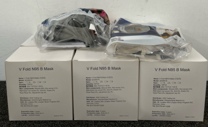 (6) Boxes of V Fold Masks, Particulate Respirator Mask, & Half Facepiece