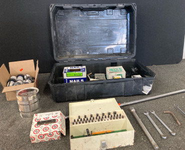 Large Tool Box, Small Tools, Sprinkler Head Replacements, & More Small Items