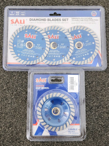 Sali Diamond Blade Set And Diamond Cup Wheel- New In Package