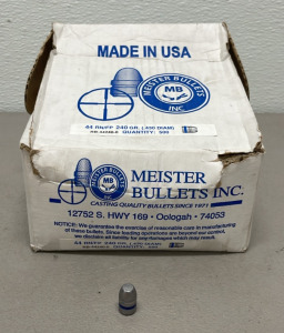 (500) Meister Bullets Inc. 44 RN/FP 240 Grain (.430 Diam)