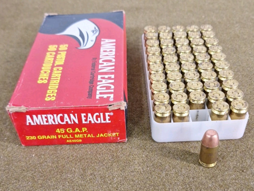 (50) Rounds Of American Eagle, 45 GAP Cartridges, 230 Grain. FMJ