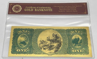 $1 Gold Banknote 99.9% Pure 24k Carat Gold W/ COA - 4