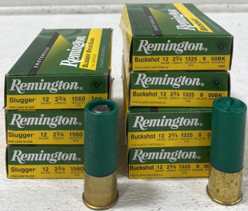 (20) Rnds Remington 12 Gauge Buckshot & (15) Rnds Remington 12 Gauge Slugger