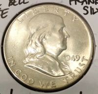 1949 MS65FBL Full Bell Line Franklin Half Dollar - 3