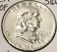 1959 PR68 Gem Proof Silver Franklin Half Dollar - 3