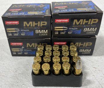 (80) Rnds MHP 9MM Luger 108 Grain