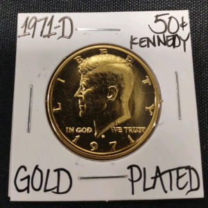 1971-D Gold Plated Kennedy Hal Dollar