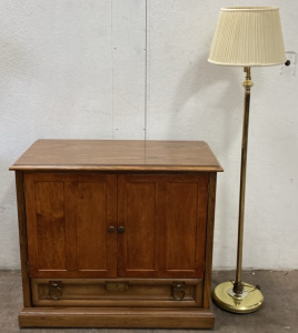 Small Rolling Storage Cabinet, Brass Floor Lamp