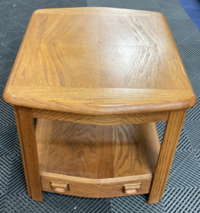 Wood Side Table w/ Drawer