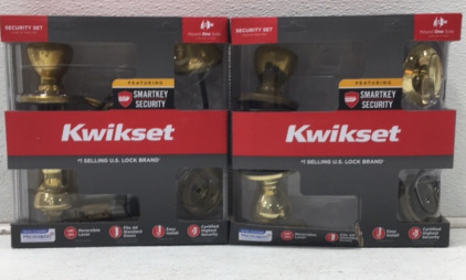 (2) Kwikset door locks