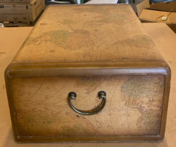 Vintage Old World Map Chest Drawer