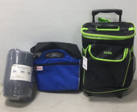 (1)Sinkipa Bed Wadge Pillow (1) Cosco whole sale lunch pail (1) Uline lunch pail - 2