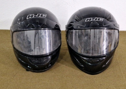 (2) HJC Motorcycle Helmets