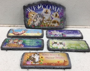 (6) Kitten Welcome Signs