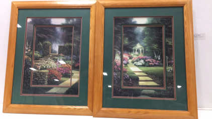 (2) Framed Garden Prints