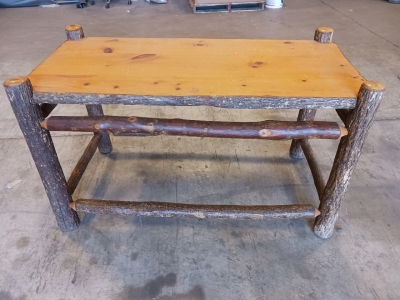 Log Side Table 48x22x28