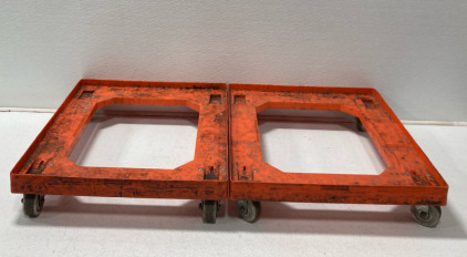 (2) Orange Tray Furniture Dollys 27”x23”