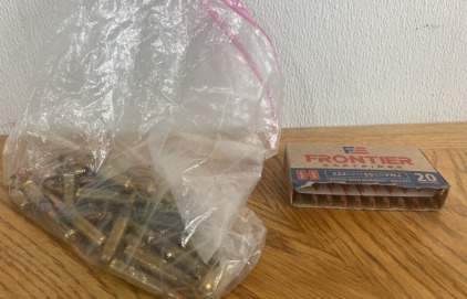 (1) 223 Rem Frontier Cartridge 20 Cartridges, (1) Bag of Loose 25 Bullets