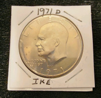 1971 "D" Mint and 1974 "D" Mint Ike Dollars- Authentication Unavailable - 2