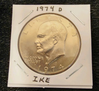 1971 "D" Mint and 1974 "D" Mint Ike Dollars- Authentication Unavailable - 4