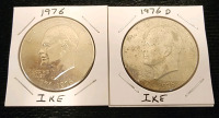 1976 and 1976 "D" Mint Ike Dollars- Authentication Unavailable