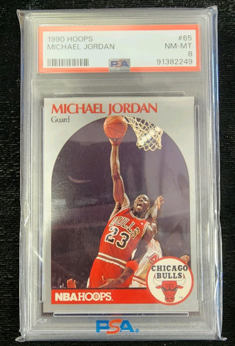 Michael Jordan 1990 Hoops, PSA Graded 8 NM-MT