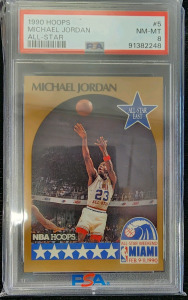 Michael Jordan 1990 Hoops All-Star, PSA Graded 8 NM-MT