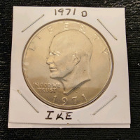 1971 "D" Mint and 1972 "D" Mint Ike Dollars- Authentication Unavailable - 2