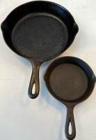 Wagner #8 Cast Iron & Unknown Brand “3 Cast Iron