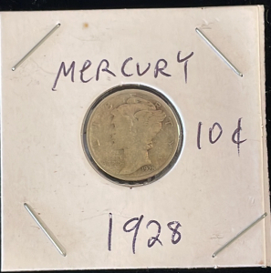 Mercury Dime 1928 90% Silver