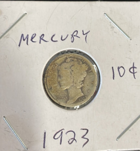 Mercury Dime 1923 90% Silver