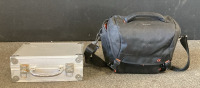 Sony Bag And Silver Metal Case