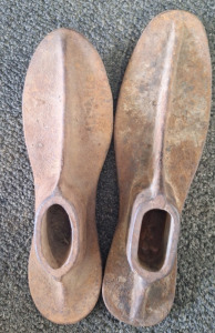 2 Vintage Cobblers Cast Iron Shoe Anvil Forms