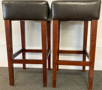 Two Padded Bar Stools