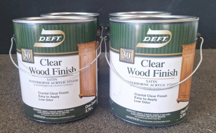 4 Gallons of Clear Wood Acrylic Finish