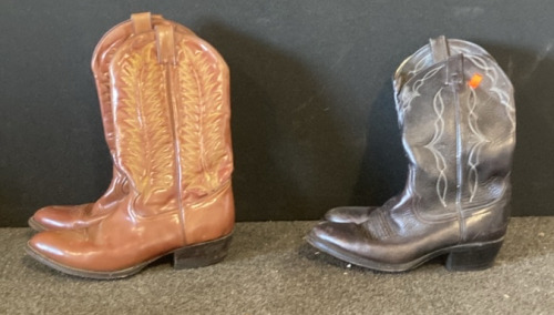 (2) Pairs Of Cowboy Boots Size 8 W