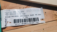 1x10 Mixed Species S4S#5 Dry 37/8 Bunk Of Lumber - 2
