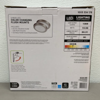 Commercial Electric 2-Pack LED Color Changing Flush Mount Lights 13&rdquo; - 2