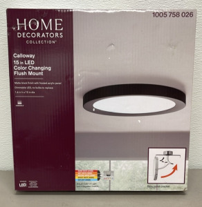 Home Decorators Collection Calloway 15” LED Color Changing Flush Mount Light