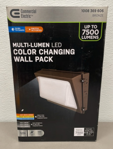 Commercial Electric Multi-Lumen LED Color Changing Wall Pack