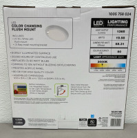Commercial Electric LED Color Changing Flush Mount Light Fixture 13&rdquo; - 2