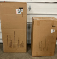 Black Kitchen Island w/ Butcher Block Top - Comes in (2) Boxes - 3